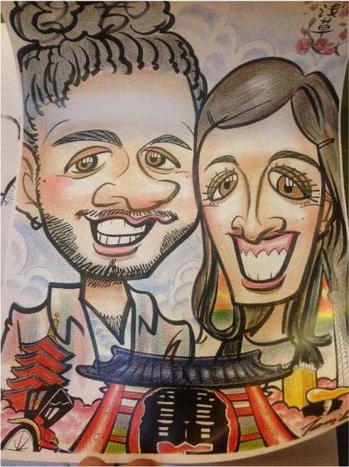 劉君浩與朋友的可愛畫像