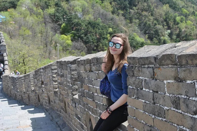 桃漫在長城游玩