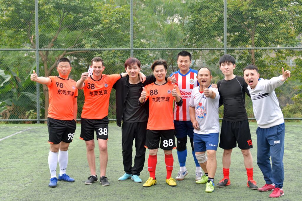 Football game in Humen, Dongguan
