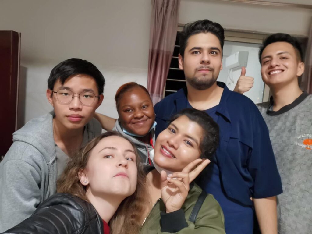 This was during the very first lockdown in 2020, we looked happy only because we got to meet each other after weeks!