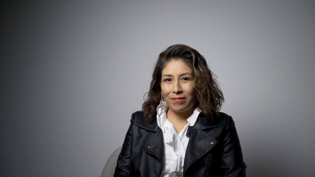 Edcia at an interview with Shenzhen Daily. Photo by Lin Jianping