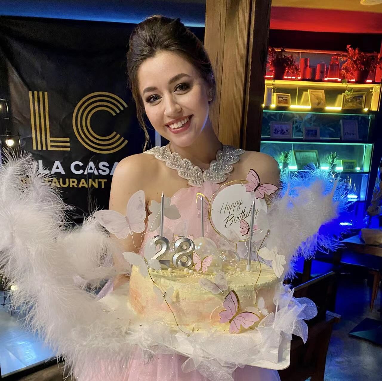 With my birthday cake