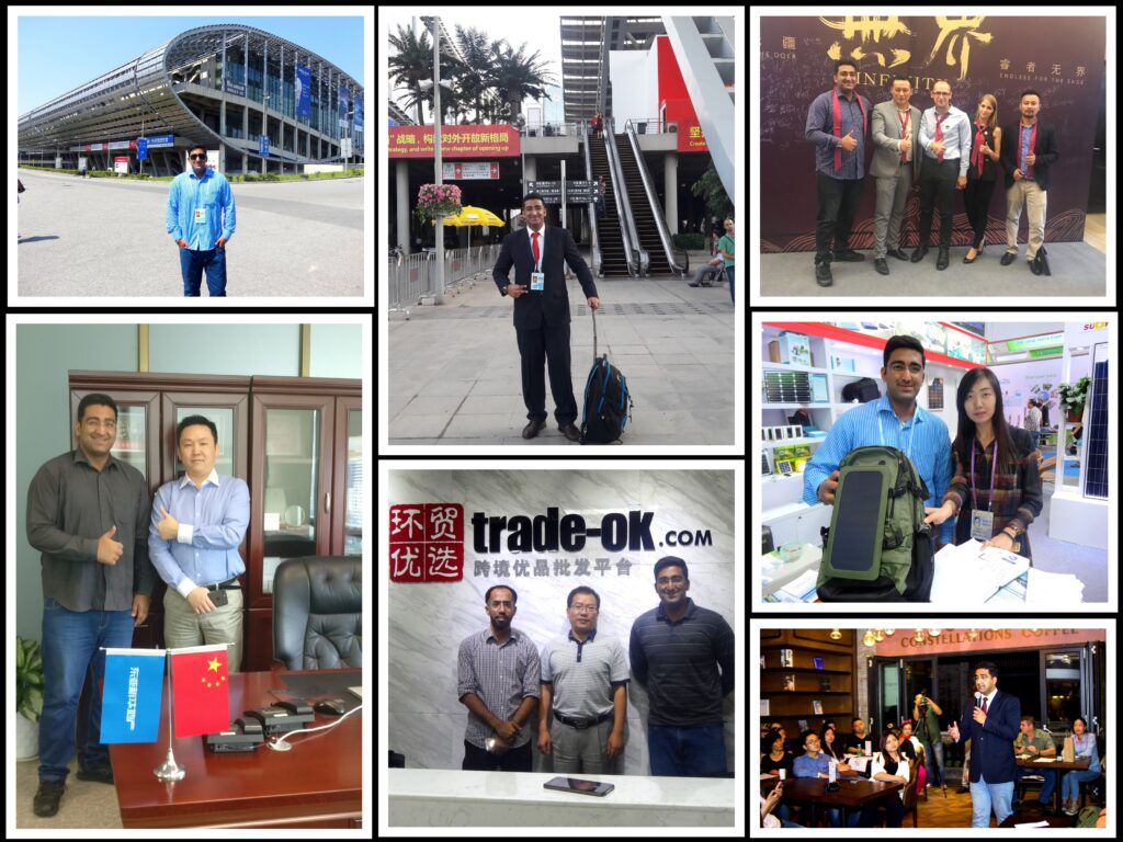 Visiting the Canton Fair various times, meeting up with various companies and startups related to International Trade.