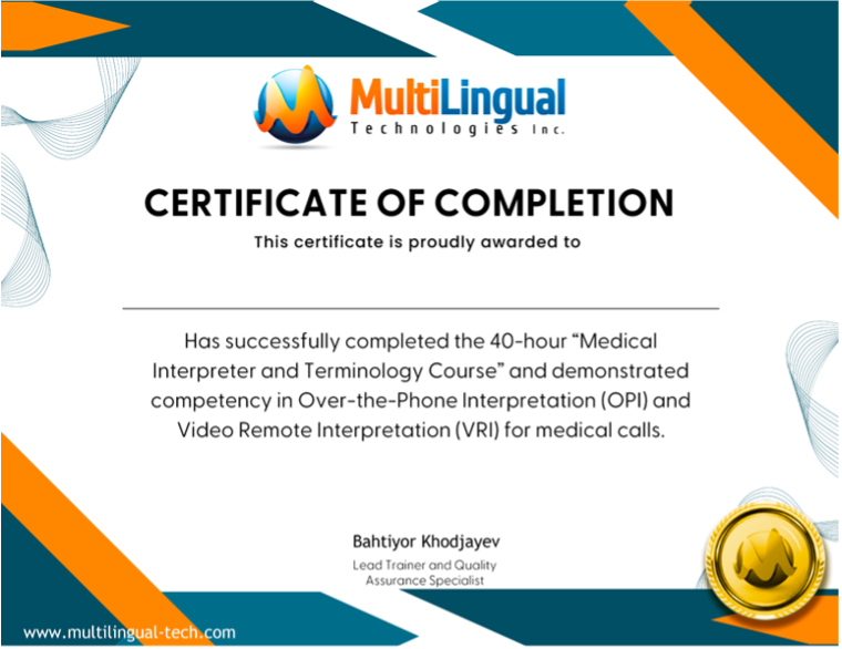 精藝達(dá)翻譯美國公司的醫(yī)療口譯培訓(xùn)課程